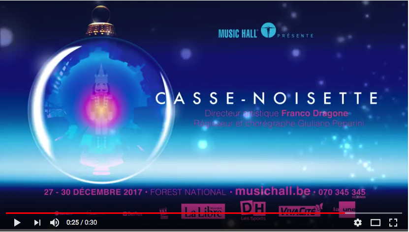 Videoshot. Forest-National. Music Hall. Casse-Noisette. Direction artistique Franco Dragone 2017-12-27